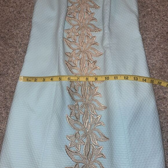 Lilly Pulitzer Pearl Sheath Dress In Whisper Blue Size 4 - Picture 7 of 9